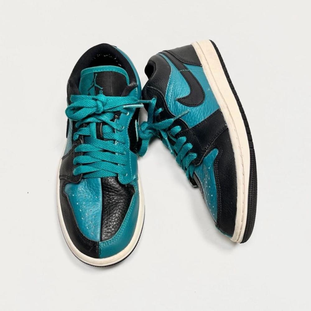 Unisex Nike Jordan 1 Low Retro 'Turquoise Black Color bloc ' Shoes Size 6.5 US